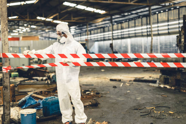 Professional Hoarding Cleanup technician working in Albany, IN